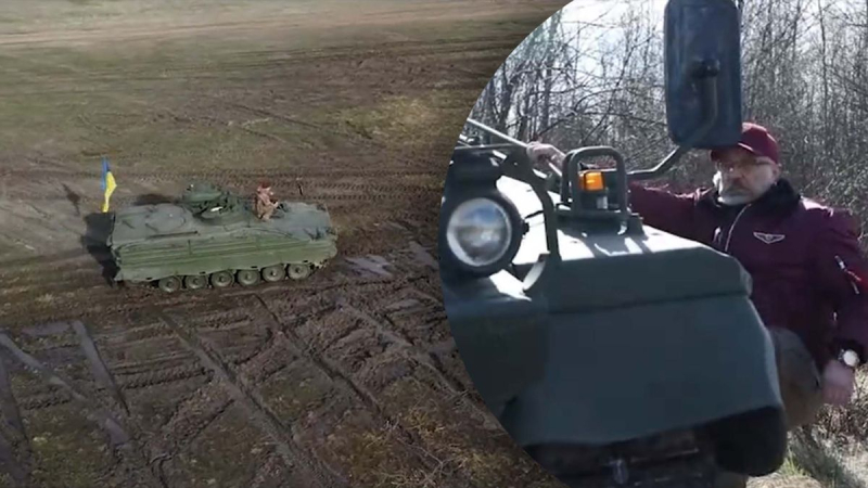 Reznikov fuhr einen der deutschen Marder BMPs, die bereits in der Ukraine angekommen waren: Video