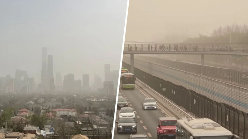 China von rekordverdächtigen Sandstürmen heimgesucht: nichts zu sehen