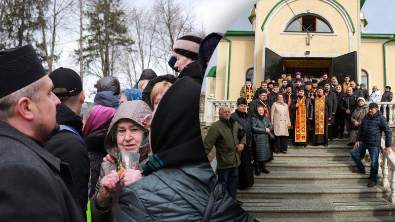 Mit Streit und Gas: Der erste Gottesdienst der OCU fand in Frankiwsk in einer Kirche statt gehörte der UOC-MP