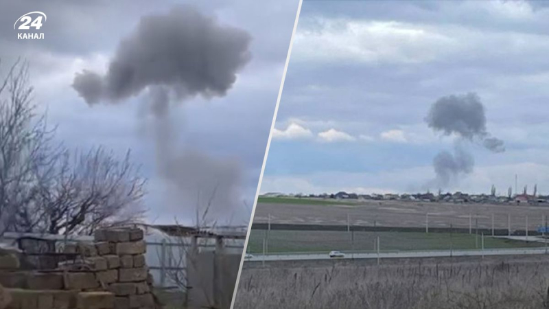 In der Nähe des Flugplatzes in Gvardeisky auf der Krim war eine mächtige Explosion zu hören: Die Eindringlinge bestreiten den Rauch