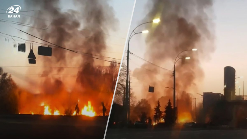 Es gab ein Feuer in Kiew in der Lobanovsky Street, Rauch ist aus verschiedenen Bezirken zu sehen: dem Staat Der Notdienst erklärte, was passiert ist 