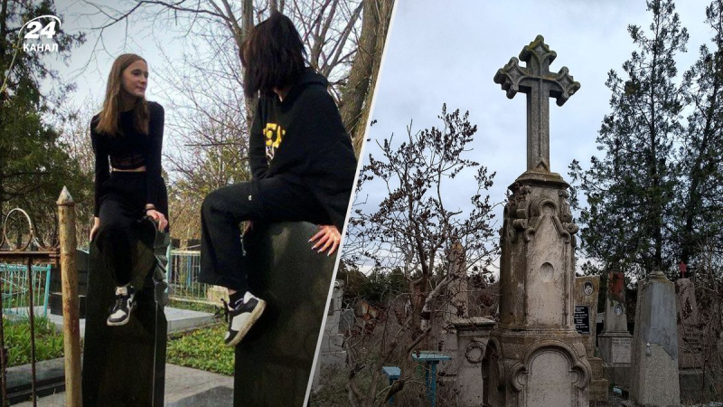 In Dnipro veranstalteten Teenager ein zynisches Fotoshooting auf einem Friedhof: Die Polizei machte sich an die Arbeit 