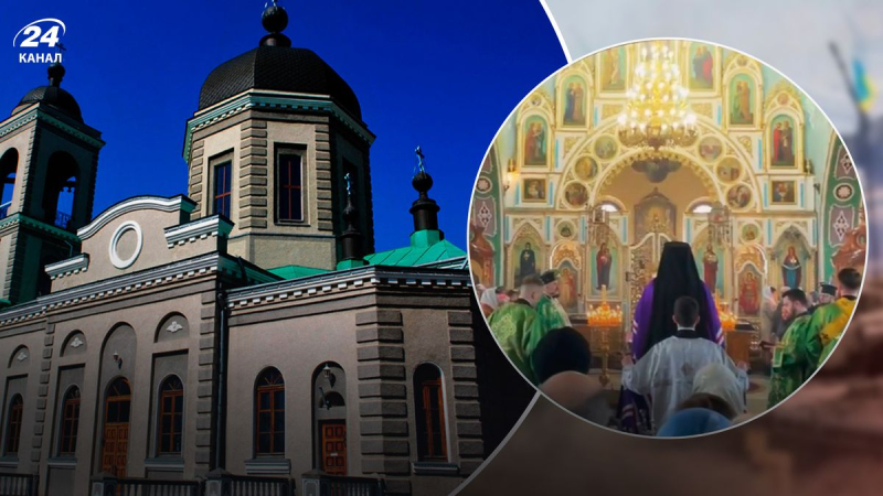 Die erste festliche Liturgie auf Ukrainisch begann in Khmelnitsky, wo ein Militär geschlagen wurde
