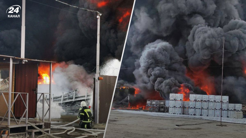 Wahrscheinlich ein Linseneffekt: Es gab einen massiven Brand in einem Unternehmen in Russland