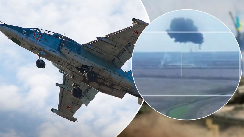 APU zerstörte eine feindliche Su-25 über Marinka: die letzten Sekunden des Angriffsflugzeugflugs