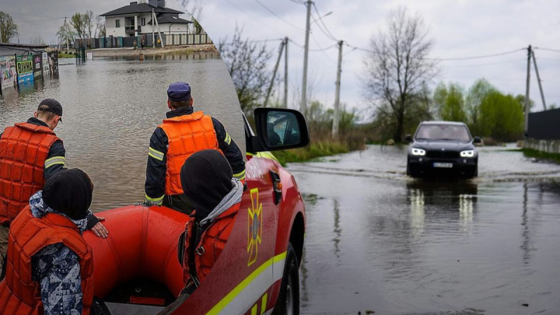 Großflächige Überschwemmungen in drei Regionen der Ukraine: Überschwemmte Straßen, Sümpfe arbeiten bereits