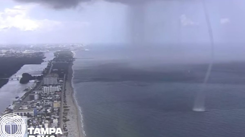 Gespenstische Wasserhose trifft Küste Floridas: Video muss man gesehen haben