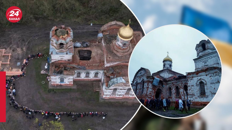 Gebet in den Ruinen: Fotos von Ukrainern, die Ostern in einer von Russland niedergebrannten Kirche feiern, sind verschwunden viral