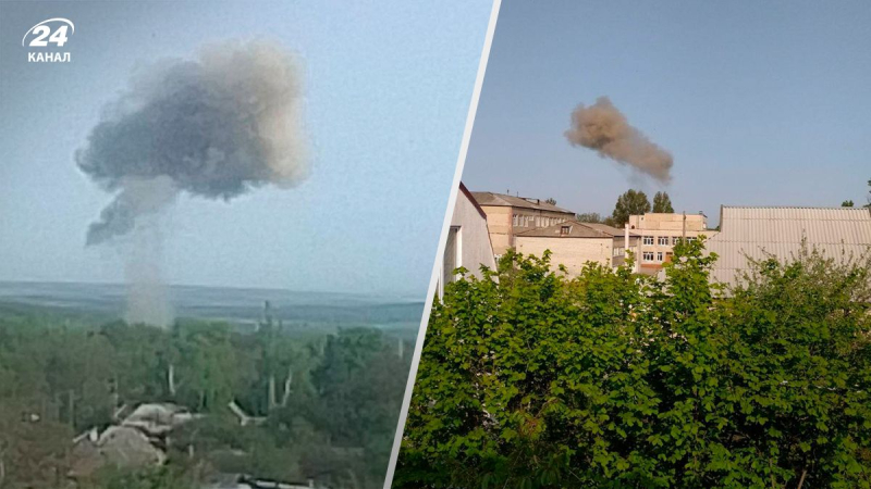 Eine gewaltige Explosion erschütterte die besetzte Region Jasinowataja Donezk: dichter Rauch ist von weitem sichtbar