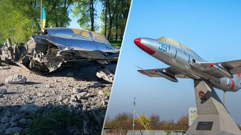 Für eine Zusammenfassung ihres Generalstabs: Die Russen zerstörten das ikonische Flugzeugdenkmal in der Region Charkiw