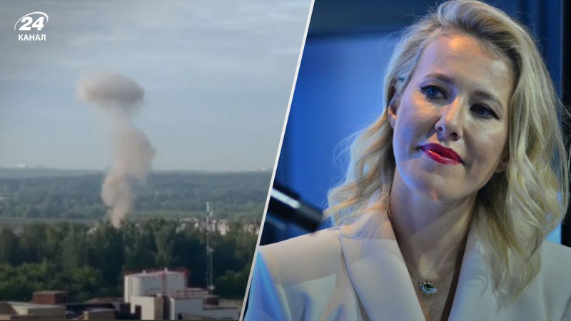 Scheiße, die verängstigte Sobtschak teilte ihre Eindrücke nach dem Drohnenangriff auf Moskau mit