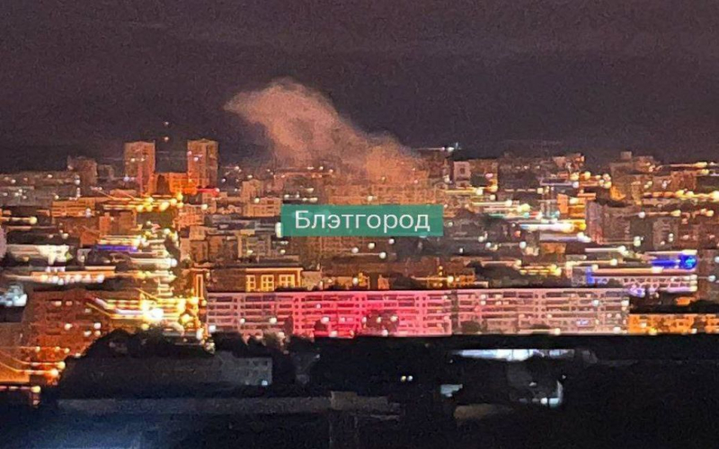 Im Zentrum von Belgorod war eine Explosion zu hören: schwarzer Rauch steigt in den Himmel (Foto)