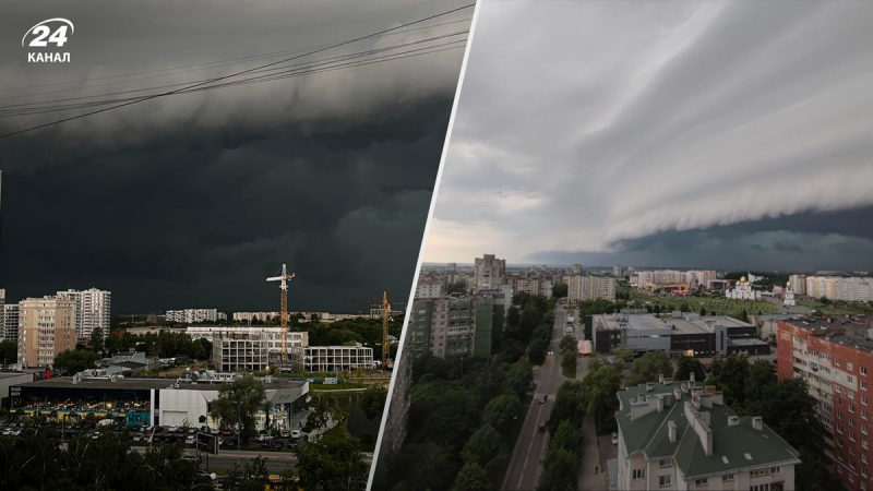 Ein Sturm nähert sich Lemberg: gruselige Aufnahmen