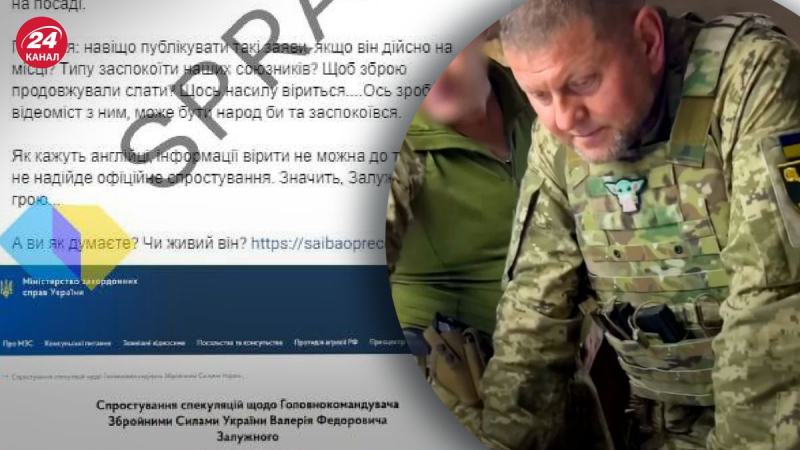 Die Russen starteten eine neue Propagandakampagne über den „Tod“ von Zaluzhny mit einem gefälschten „ ;Erklärung" des Außenministeriums“ /></p><source _ngcontent-sc142=