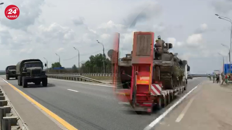 Militärfahrzeuge auf dem Weg nach Moskau: Video von Panzern in der Region Lipezk aufgetaucht