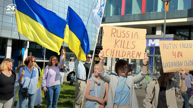 Russland tötet Kinder, gebt mir mehr Waffen: exklusiver Fotobericht von der ukrainischen Kundgebung in Brüssel