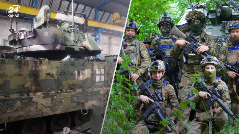 Was mit dem abgeschossenen Bradley und seiner Crew passiert ist: Das Verteidigungsministerium zeigte ein Foto mit dem BMP und Jäger