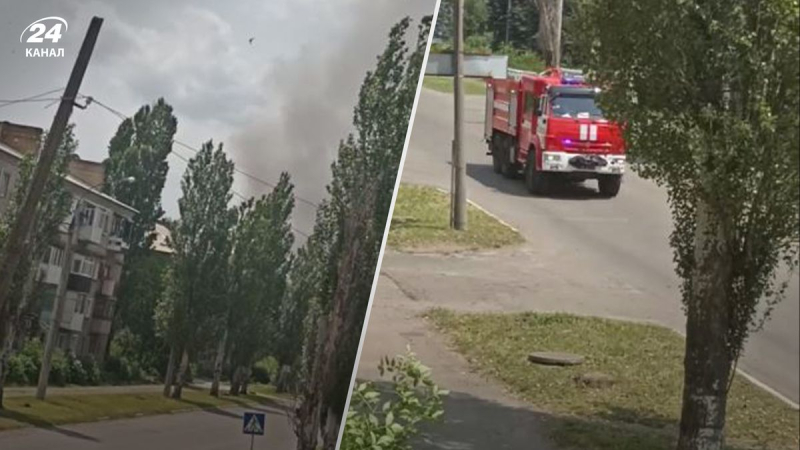 Cotton besuchte das besetzte Yasinovataya: Augenzeugen zeigten Rauch und Feuerwehrautos