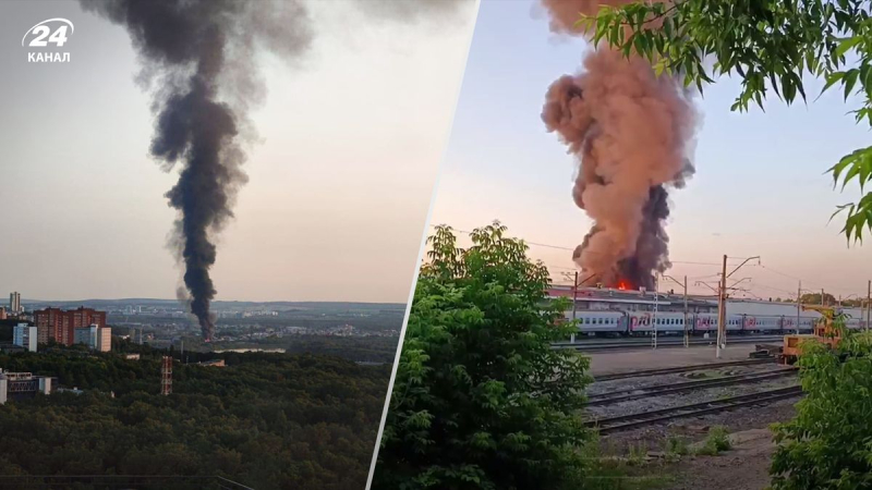 Großbrand am Bahnhof in Ufa: Treibstofftanks fingen Feuer