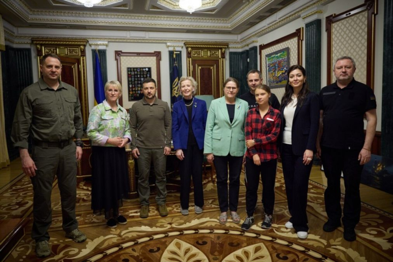 Greta Thunberg kam in Kiew an und traf sich mit Selenskyj: was sie über Russland sagte