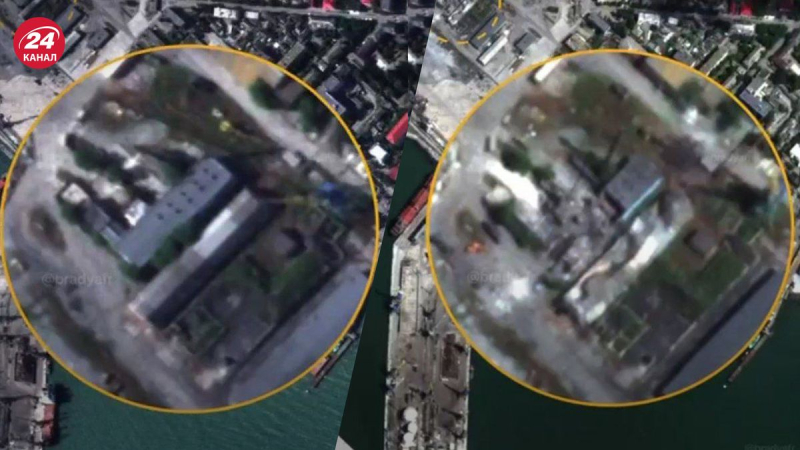 Undichte Luftverteidigung im Einsatz: Satellitenfotos von den Folgen der Ankünfte im Hafen von Berdjansk sind aufgetaucht 