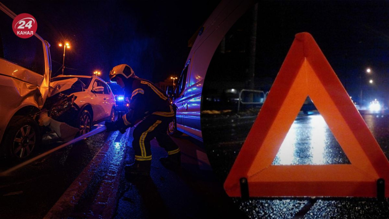 Es gab sogar ein Treibstoffleck: In Kiew kam es zu einem schweren Unfall