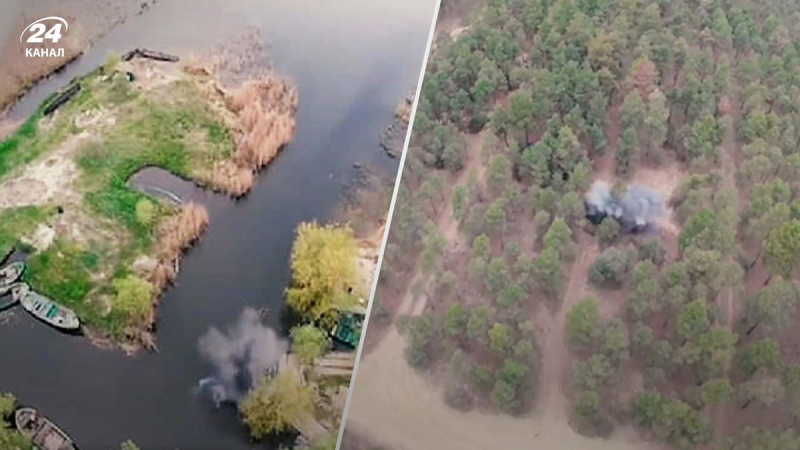 Um sich nicht entlang des Dnjepr-Deltas zu bewegen: Video der filigranen Zerstörung der Russen im Richtung Cherson