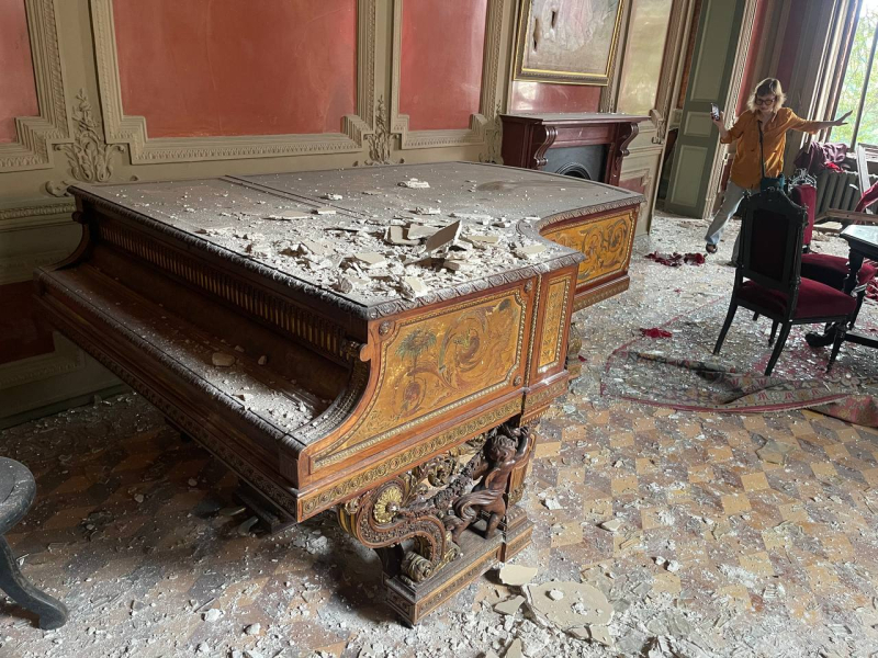 Franz Liszts Klavier und antike Möbel wurden beschädigt: So sieht das Haus der Wissenschaftler nach dem russischen Angriff aus