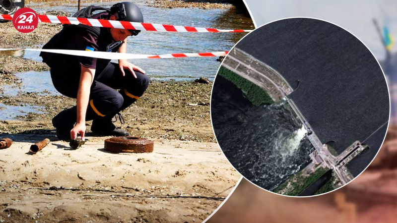 Granaten, Minen, Düsentriebwerke tauchen nach der Explosion eines Wasserkraftwerks in Saporoschje auf: erschreckende Fotos“ />< /p><source _ngcontent-sc185=