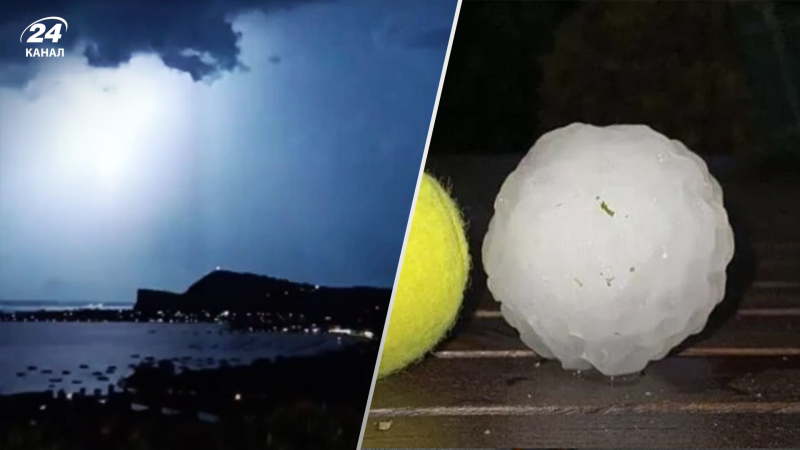 Von 250 auf 300 Blitze pro Minute und Hagel in der Größe einer Kugel: spektakuläres Video von schlechtem Wetter in Italien“ /></p>
<p _ngcontent-sc94=