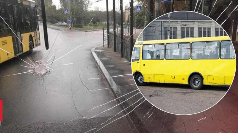 Führerkabine zerstört: Unbekannter überfällt Bus mit Passagieren in Kiew