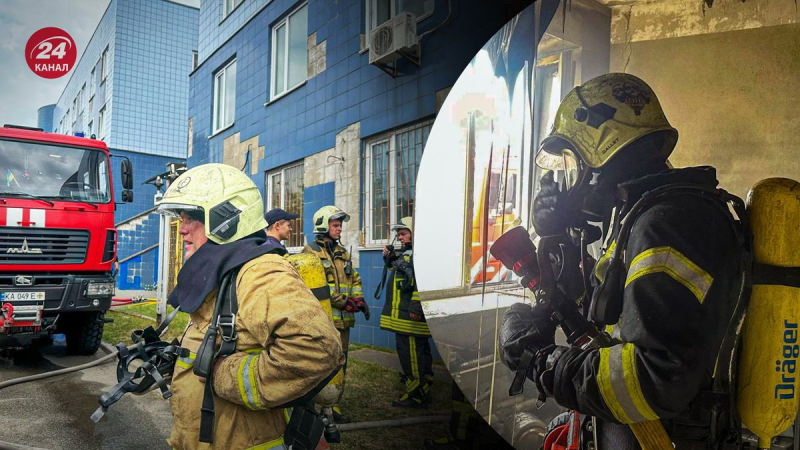 Mehr als fünfzig Ärzte und Patienten wurden gerettet: Eine medizinische Einrichtung fing in Kiew Feuer