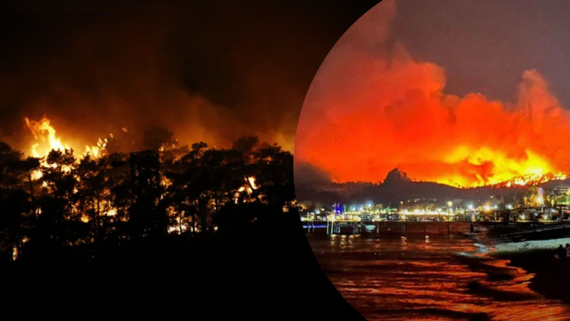 In der Türkei brechen Waldbrände aus, das Feuer nähert sich dem Ferienort Kemer