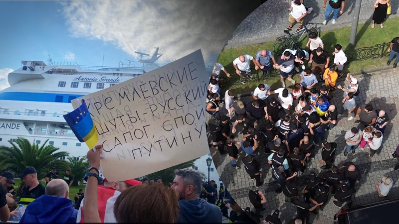 Ein weiterer Ukrainer bei Protesten gegen ein Kreuzfahrtschiff mit Russen in Georgien festgenommen