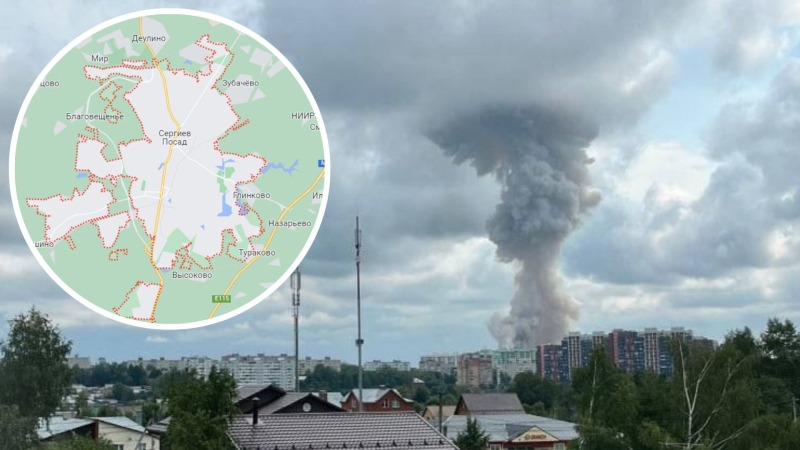 Eine laute Explosion in einer Fabrik in Sergiev Posad: Auf der Karte anzeigen, wo die Stadt liegt