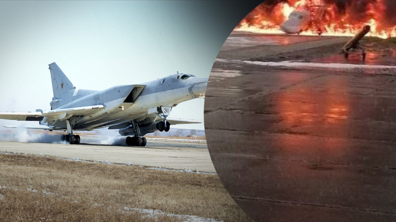 Alles läuft nach Plan: Augenzeugen zeigten nach dem Angriff auf den Flugplatz Soltsy eine brennende Tu-22M3