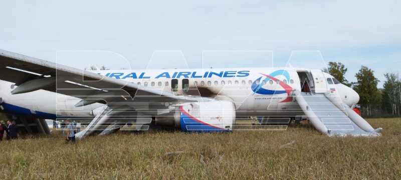 In Russland landete ein Passagierflugzeug mit 170 Passagieren an Bord dringend auf einem Feld