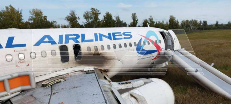 In Russland landete ein Passagierflugzeug mit 170 Passagieren an Bord dringend auf einem Feld 