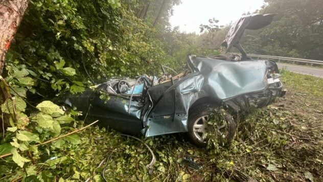 Zwei Tote, es gibt Verletzte: Ein Auto prallte in der Region Lemberg gegen einen Baum