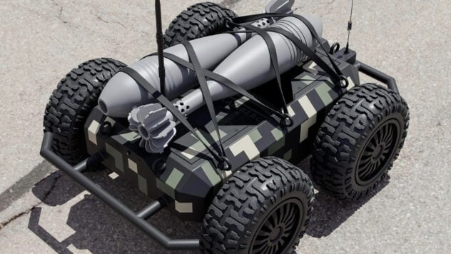 Kann einen Panzer in die Luft jagen: Ukrainische Entwickler haben eine bodengestützte Kamikaze-Drohne Ratel S entwickelt 