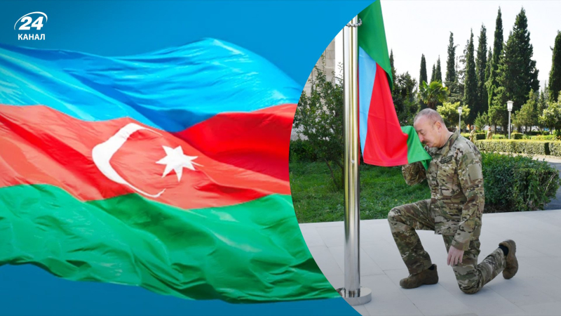 Aliyev hisste die aserbaidschanische Flagge in der Hauptstadt Berg-Karabach