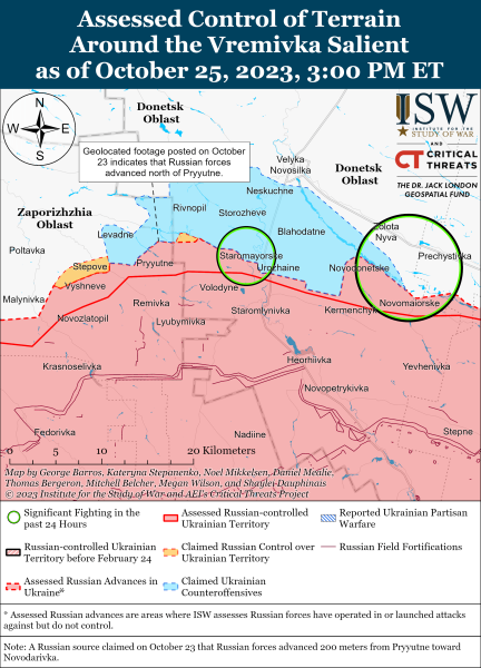 Karte der Militäreinsätze für den 26. Oktober 2023 – Lage an der Front“ /></p>
<p> <img decoding=