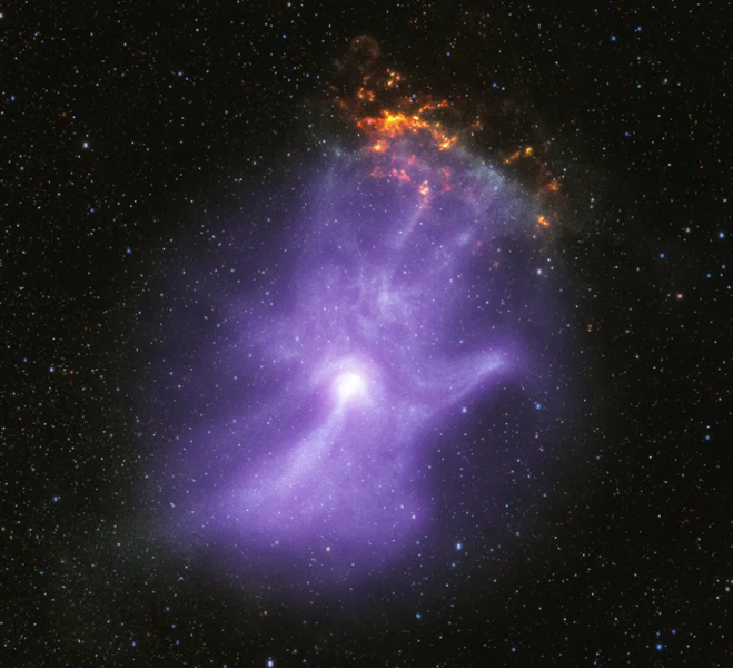 NASA-Röntgenteleskope entdeckten „Geisterhandknochen“ im Weltraum: Fotos und Videos. Dies ist der längste Beobachtungszeitraum eines einzelnen Objekts seit dem Start im Dezember 2021.</p>
<p>„Die IXPE-Daten geben uns den ersten „ „in der Hand“-Karte des Magnetfelds. Geladene Teilchen, die Röntgenstrahlen erzeugen, bewegen sich entlang des Magnetfelds „und bestimmen die Grundform des Nebels, genau wie die Knochen in einer menschlichen Hand“, sagte Roger Romani von der Stanford University in Kalifornien, der die Studie leitete.</p>
<p><iframe class=