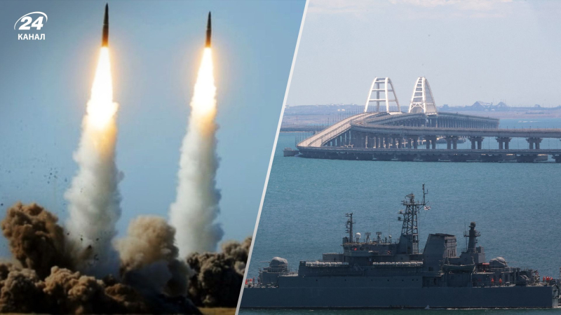 Zwei Raketen werden das Problem lösen, – Svitan o möglicher Bau eines Tunnels von Russland zur Krim“ /></p>
<p>Der Unterwassertunnel des Feindes könnte sich in eine „Wurst“ verwandeln/Collage 24 Channel/(Foto von mind.ua und Getty Images)</p>
<p _ngcontent-sc163 class =