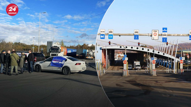 Slowakische Transportunternehmen blockierten den Transport von Lastwagen an der Grenze zur Ukraine