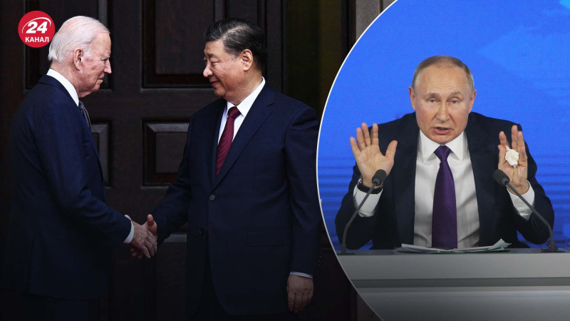 Es herrscht echte Panik im Kreml: Was sind die wichtigsten Errungenschaften des Treffens zwischen Biden und Xi Jinping?“ /></p>
<p>Die Reaktion des Kremls auf das Treffen zwischen Biden und Xi Jinping/GettyImages, Collage Channel 24</p>
<p _ngcontent-sc164 class=