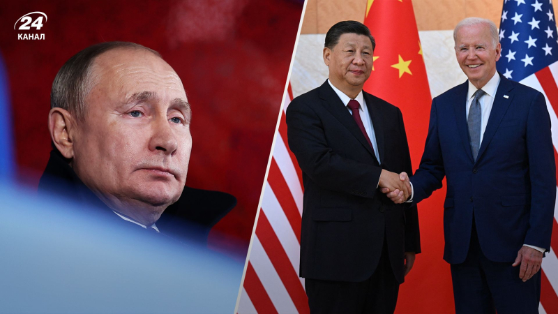 Russland und China haben unterschiedliche Betten: welches War es? Putins Reaktion auf das Treffen zwischen Biden und Xi“ /></p>
<p>Putin wird die Annäherung zwischen China und den Vereinigten Staaten nicht länger aufhalten können/Collage 24 Channel/Getty Images/Getty Images</p>
<p _ngcontent-sc94 class=