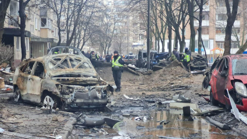 Ballistischer Angriff auf Kiew: Wie ein zerstörtes Haus und ein zerstörter Kindergarten aussehen