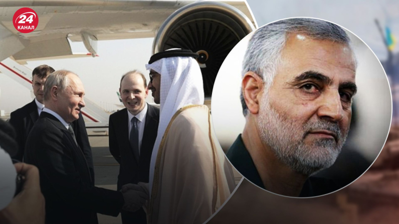 Warum ist Putin gegangen? nach VAE und Saudi-Arabien und was hat der ermordete General Soleimani damit zu tun?“ /></p>
<p>Putins „Double“ ist in den Vereinigten Arabischen Emiraten angekommen/Collage 24 Channel/Foto Ukrinform und EADAILY</p>
<p _ngcontent-sc94 class=