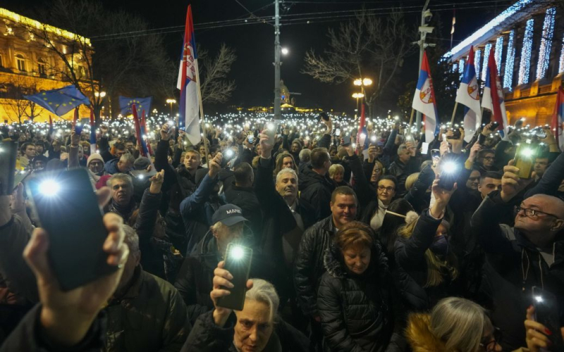 Serbische Polizei zerstreute Demonstranten in Belgrad